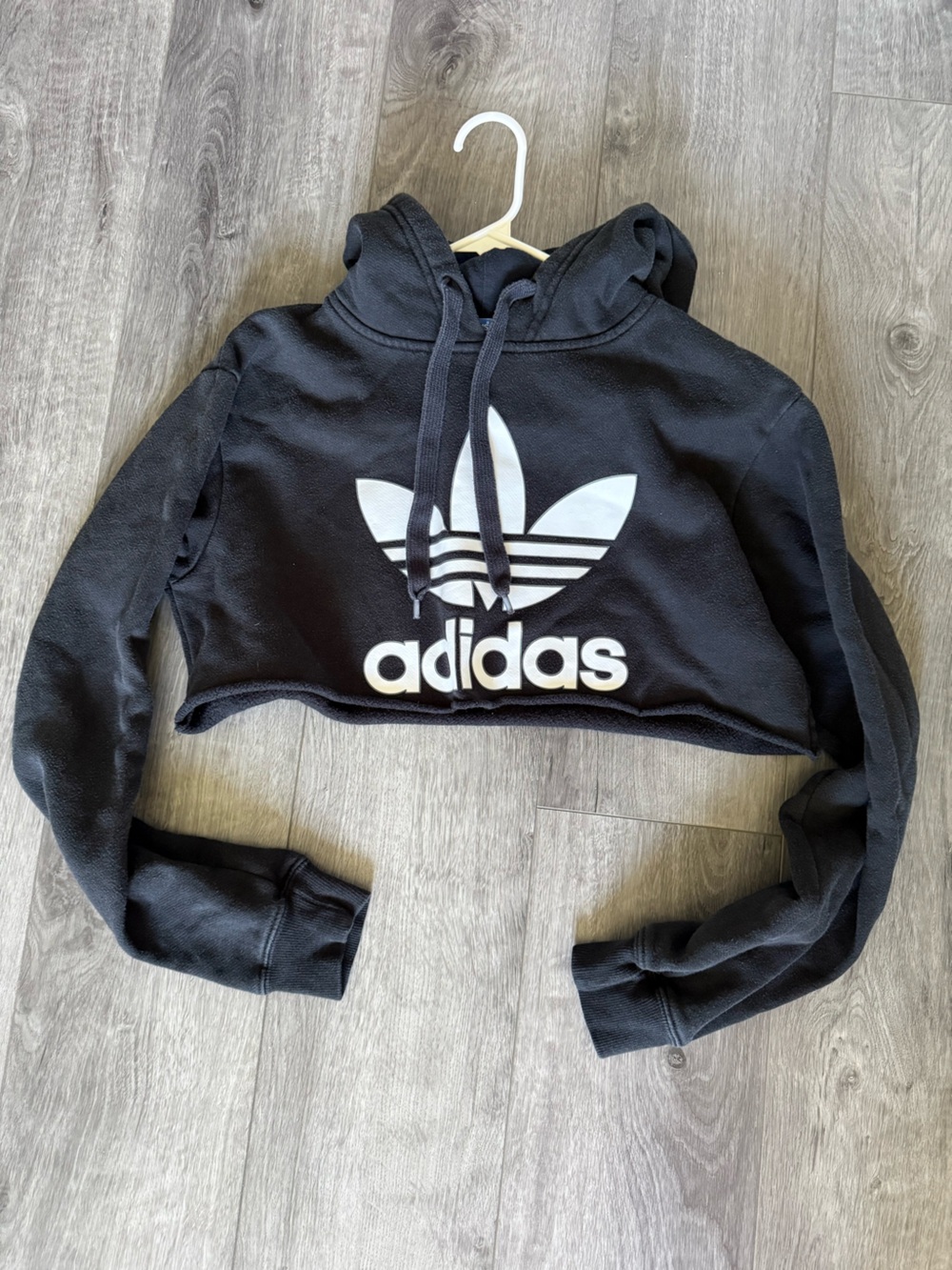 Adidas Black Crop Hoodie